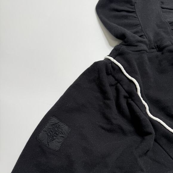 Free People FP Movement Sandstorm Pullover Hoodie XS Black Oversized Cropped - Picture 15 of 16